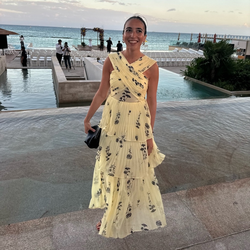 Self-Portrait Crossover-bodice Tiered Floral-chiffon Dress